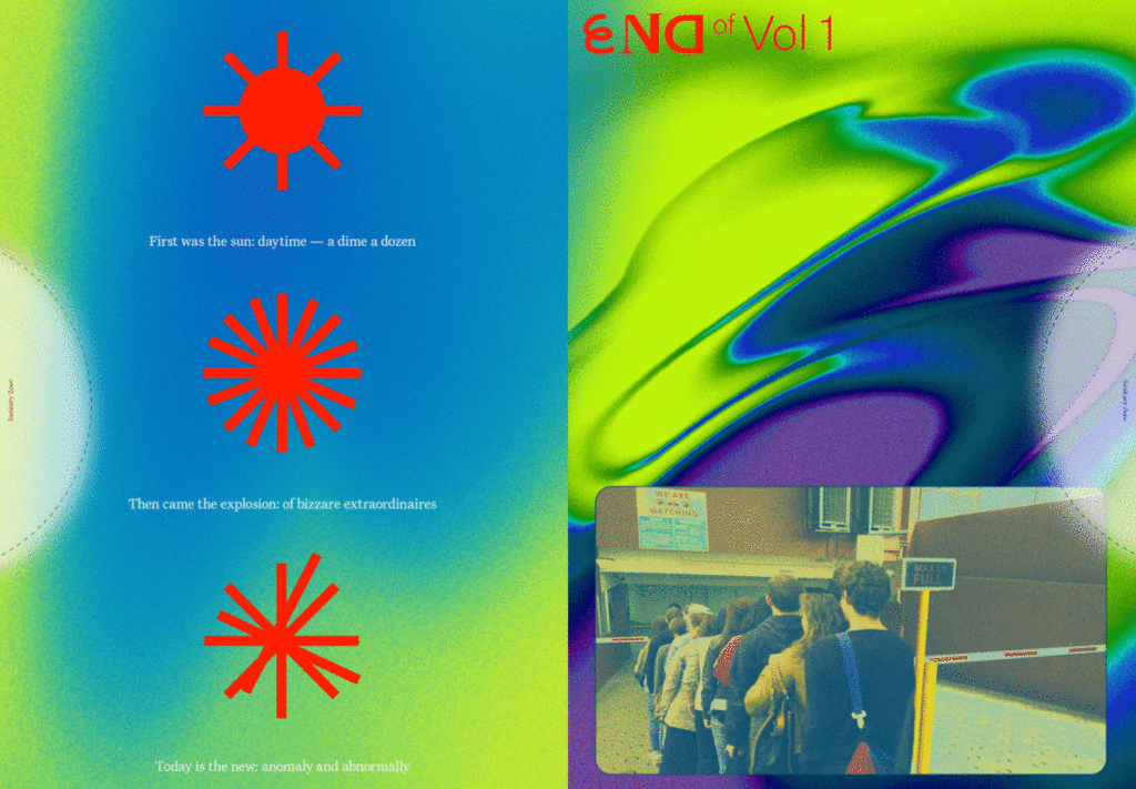 GIF of Neue Normal zine spread