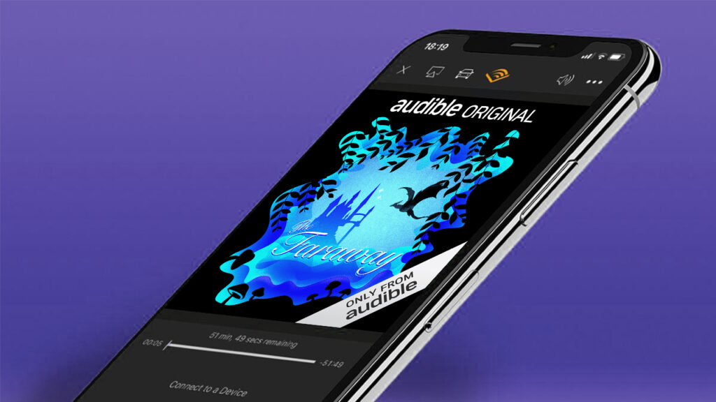 audible mobile app mockup