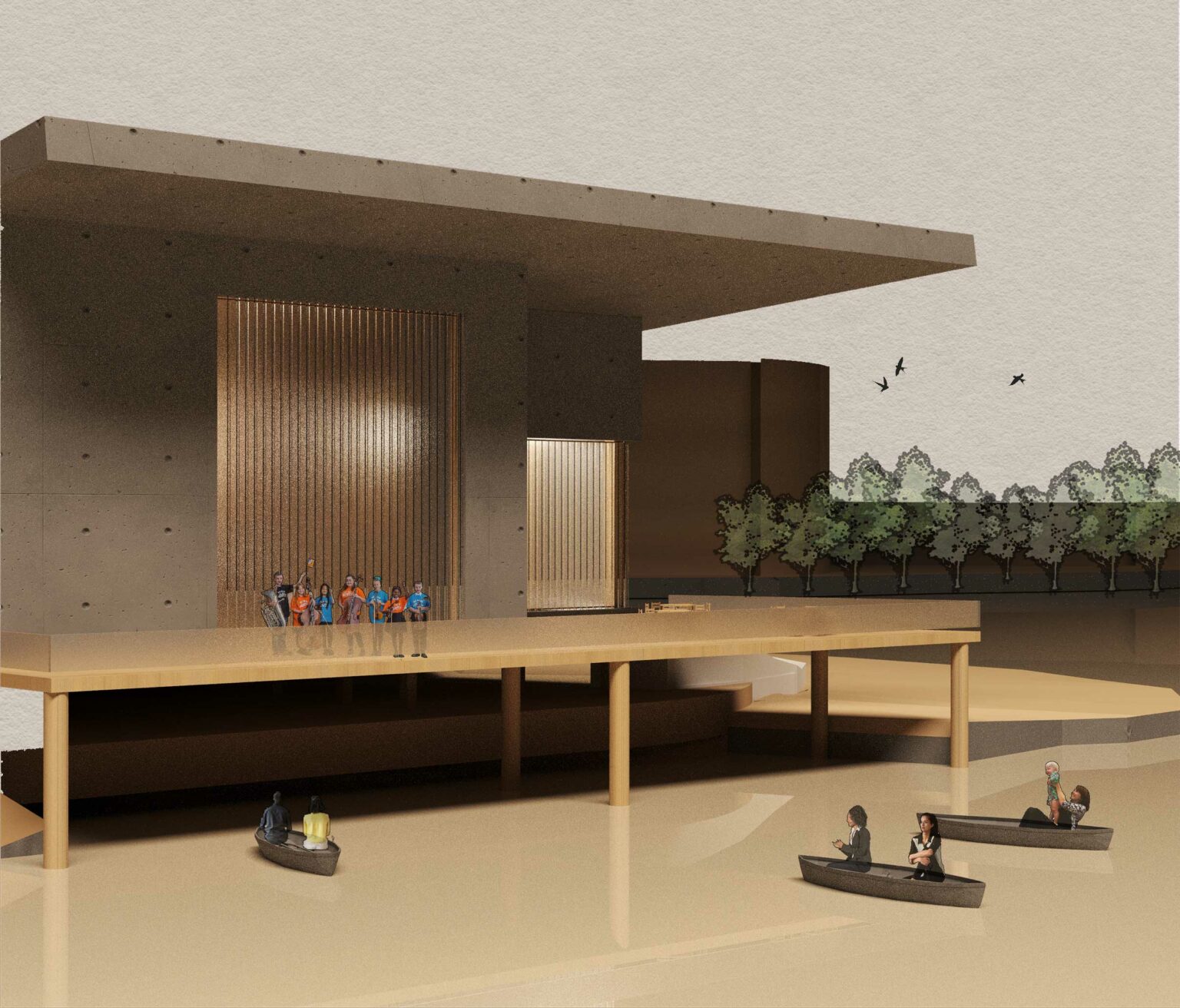Performance Hall-exterior render